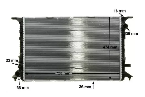 MAHLE Radiator, engine cooling (CR1201000P)