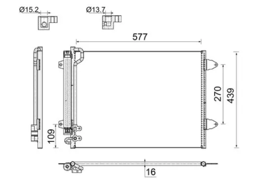 MAHLE Condenser, air conditioning (AC666000S)