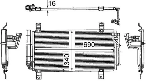 MAHLE Condenser, air conditioning (AC714000S)