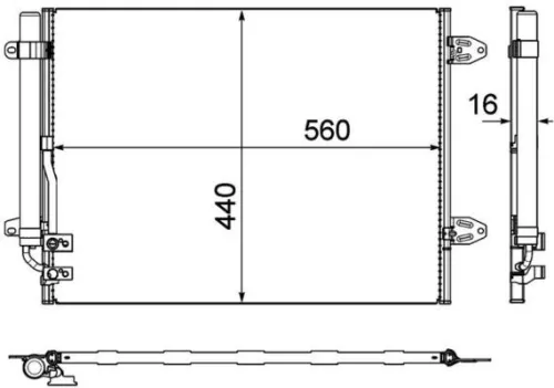 MAHLE Condenser, air conditioning (AC733000P)