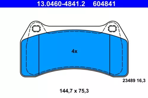 ATE Brake Pad Set, disc brake (13.0460-4841.2)
