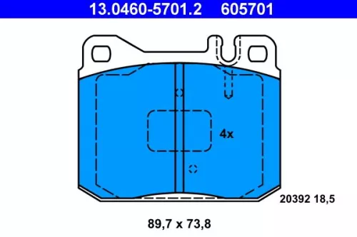 ATE Brake Pad Set, disc brake (13.0460-5701.2)