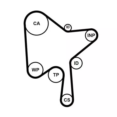 CONTINENTAL CTAM Timing Belt (CT1216)