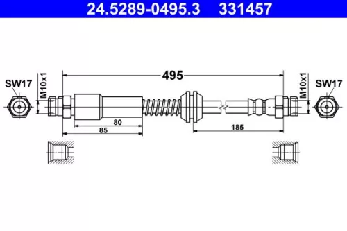 ATE Brake Hose (24.5289-0495.3)