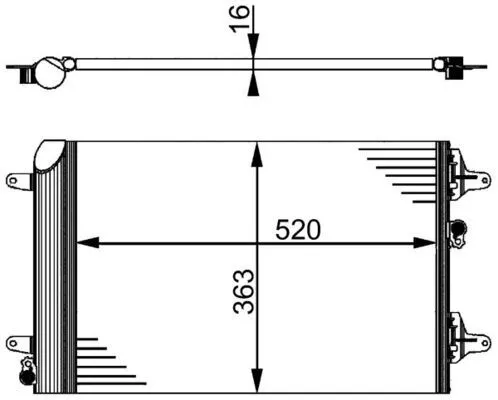 MAHLE Condenser, air conditioning (AC358000S)