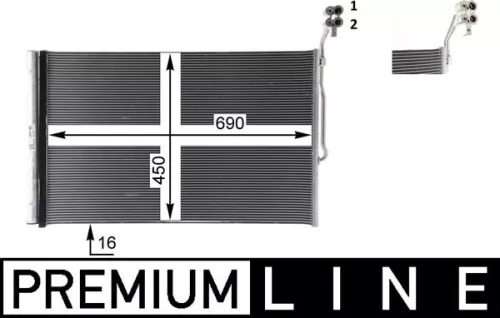 MAHLE Condenser, air conditioning (AC777000P)