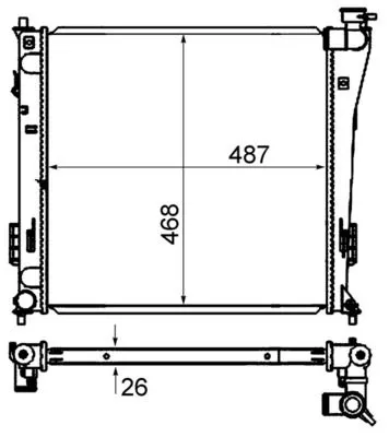 MAHLE Radiator, engine cooling (CR848000S)
