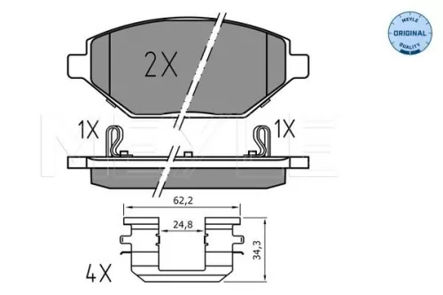 MEYLE Brake Pad Set, disc brake (0252252218)