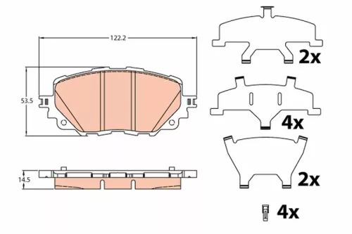 TRW Brake Pad Set, disc brake (GDB2200)