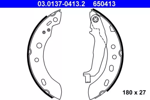 ATE Brake Shoe Set (03.0137-0413.2)