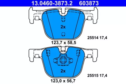 ATE Brake Pad Set, disc brake (13.0460-3873.2)