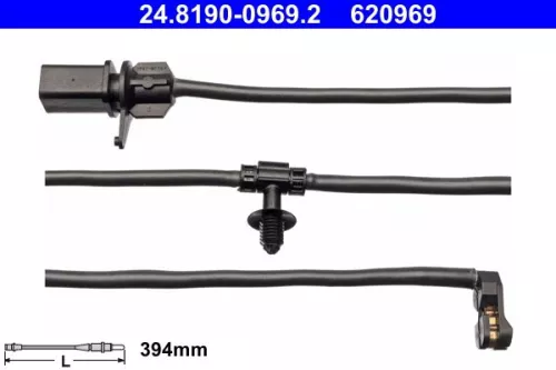 ATE Warning Contact, brake pad wear (24.8190-0969.2)