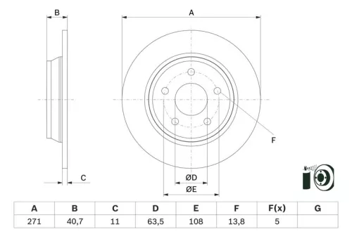BOSCH Brake Disc (0986479F78)