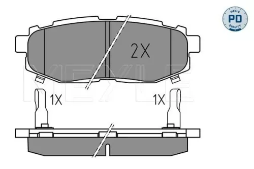 MEYLE Brake Pad Set, disc brake (0252485416/PD)