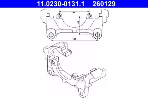 ATE Bracket, brake caliper (11.0230-0131.1)