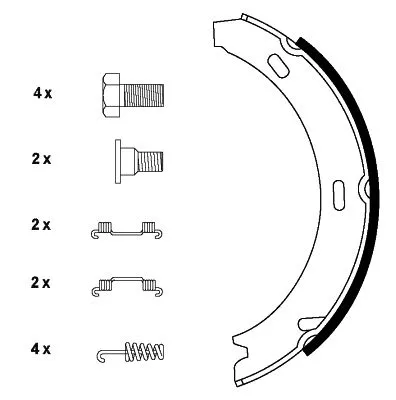 TEXTAR Brake Shoe Set, parking brake (91044500)