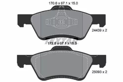 TEXTAR Brake Pad Set, disc brake (2443901)