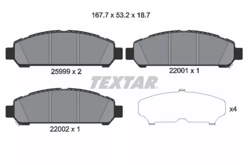 TEXTAR Brake Pad Set, disc brake (2599901)