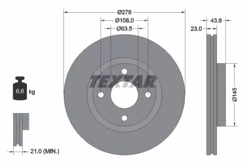 TEXTAR Brake Disc (92303203)