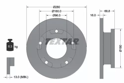 TEXTAR Brake Disc (92159103)