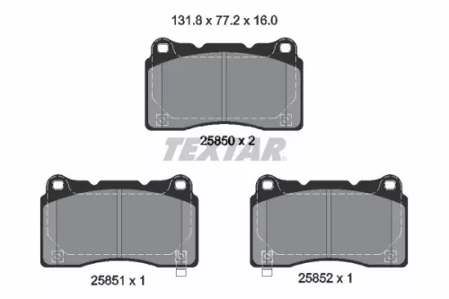 TEXTAR Brake Pad Set, disc brake (2585001)