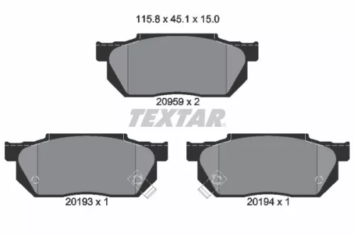 TEXTAR Brake Pad Set, disc brake (2095902)