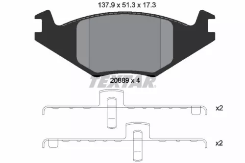 TEXTAR Brake Pad Set, disc brake (2088902)