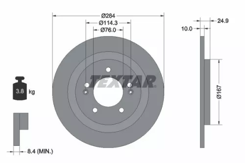 TEXTAR Brake Disc (92239103)