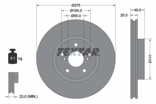 TEXTAR Brake Disc (92173103)