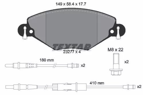 TEXTAR Brake Pad Set, disc brake (2327701)