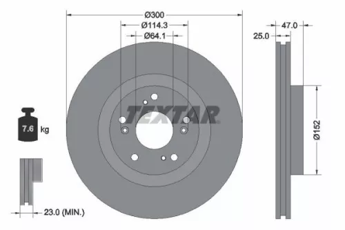 TEXTAR Brake Disc (92177903)