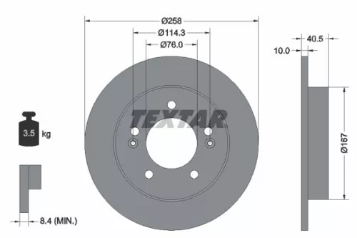 TEXTAR Brake Disc (92226103)