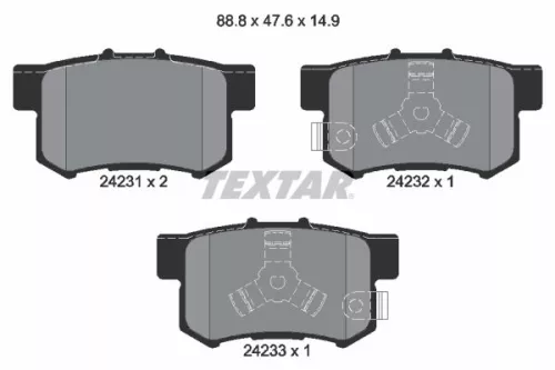 TEXTAR Brake Pad Set, disc brake (2423101)