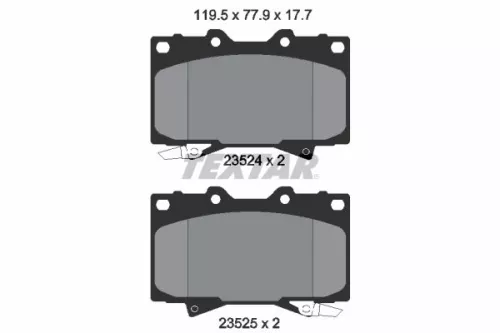 TEXTAR Brake Pad Set, disc brake (2352402)