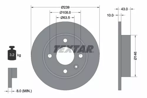 TEXTAR Brake Disc (92050900)