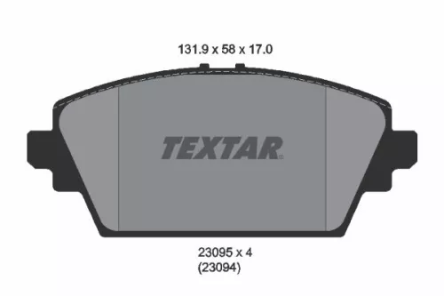 TEXTAR Brake Pad Set, disc brake (2309501)
