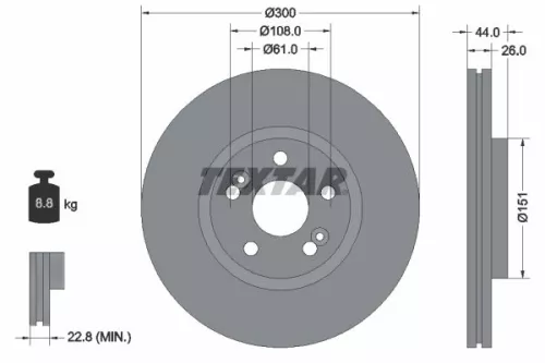 TEXTAR Brake Disc (2151503)