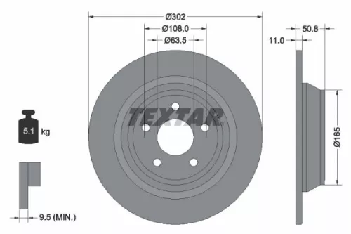 TEXTAR Brake Disc (92268703)