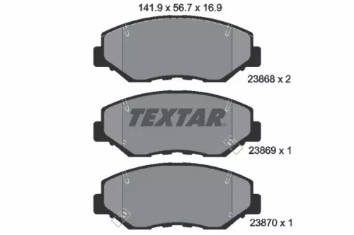 TEXTAR Brake Pad Set, disc brake (2386801)