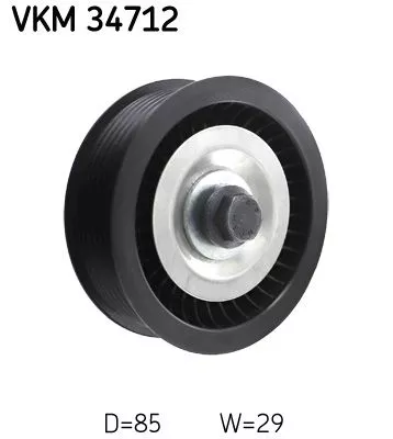 SKF Deflection/Guide Pulley, V-ribbed belt (VKM34712)