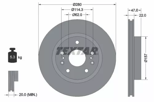 TEXTAR Brake Disc (92268303)