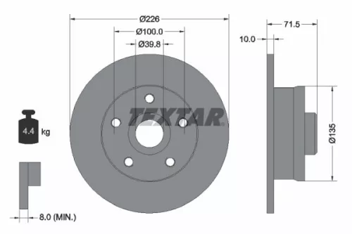 TEXTAR Brake Disc (92057200)