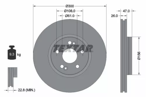 TEXTAR Brake Disc (92119003)