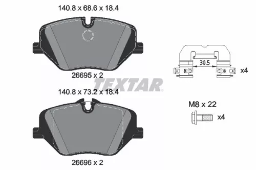 TEXTAR Brake Pad Set, disc brake (2669501)