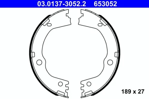 ATE Brake Shoe Set, parking brake (03.0137-3052.2)