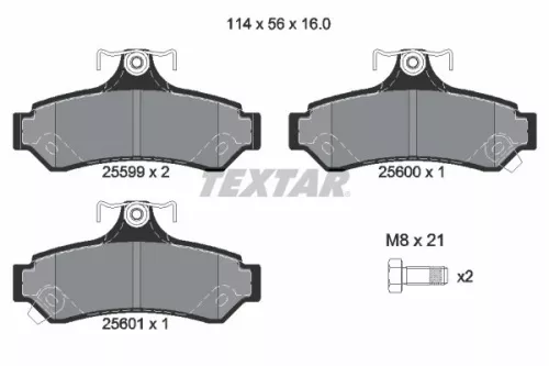 TEXTAR Brake Pad Set, disc brake (2559901)
