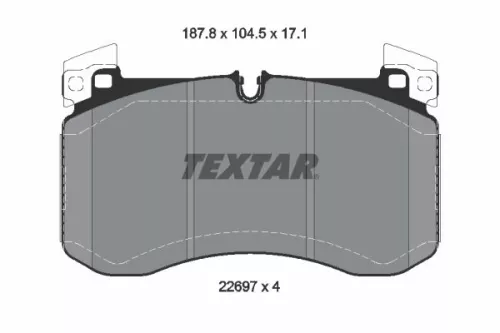 TEXTAR Brake Pad Set, disc brake (2269701)