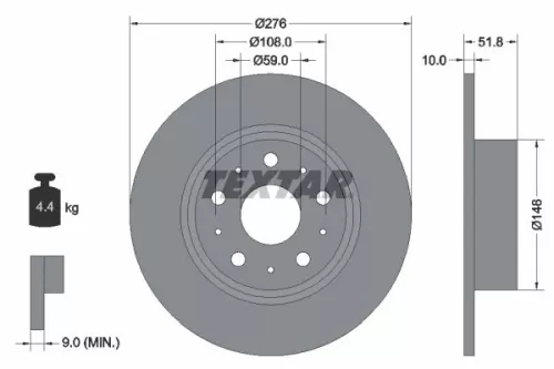 TEXTAR Brake Disc (92095300)