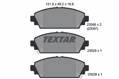 TEXTAR Brake Pad Set, disc brake (2309601)