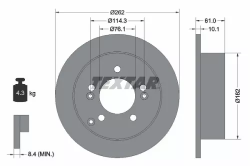 TEXTAR Brake Disc (92156803)